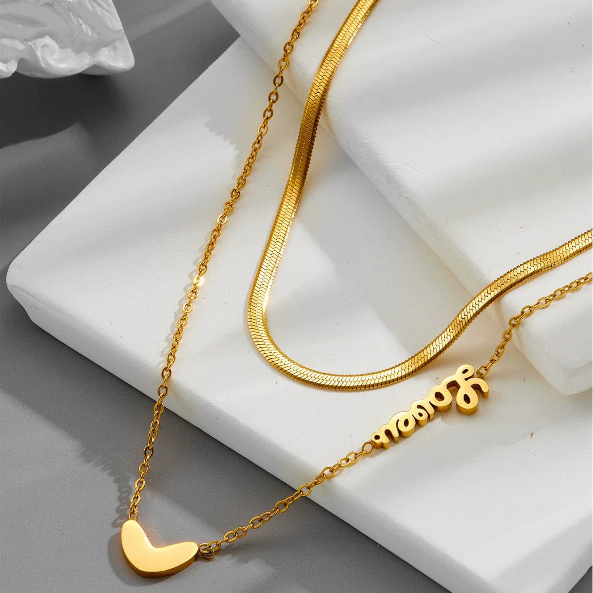 Heart Love Double Layer Necklace - Minimalist Unisex