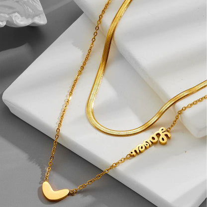 Heart Love Double Layer Necklace - Minimalist Unisex