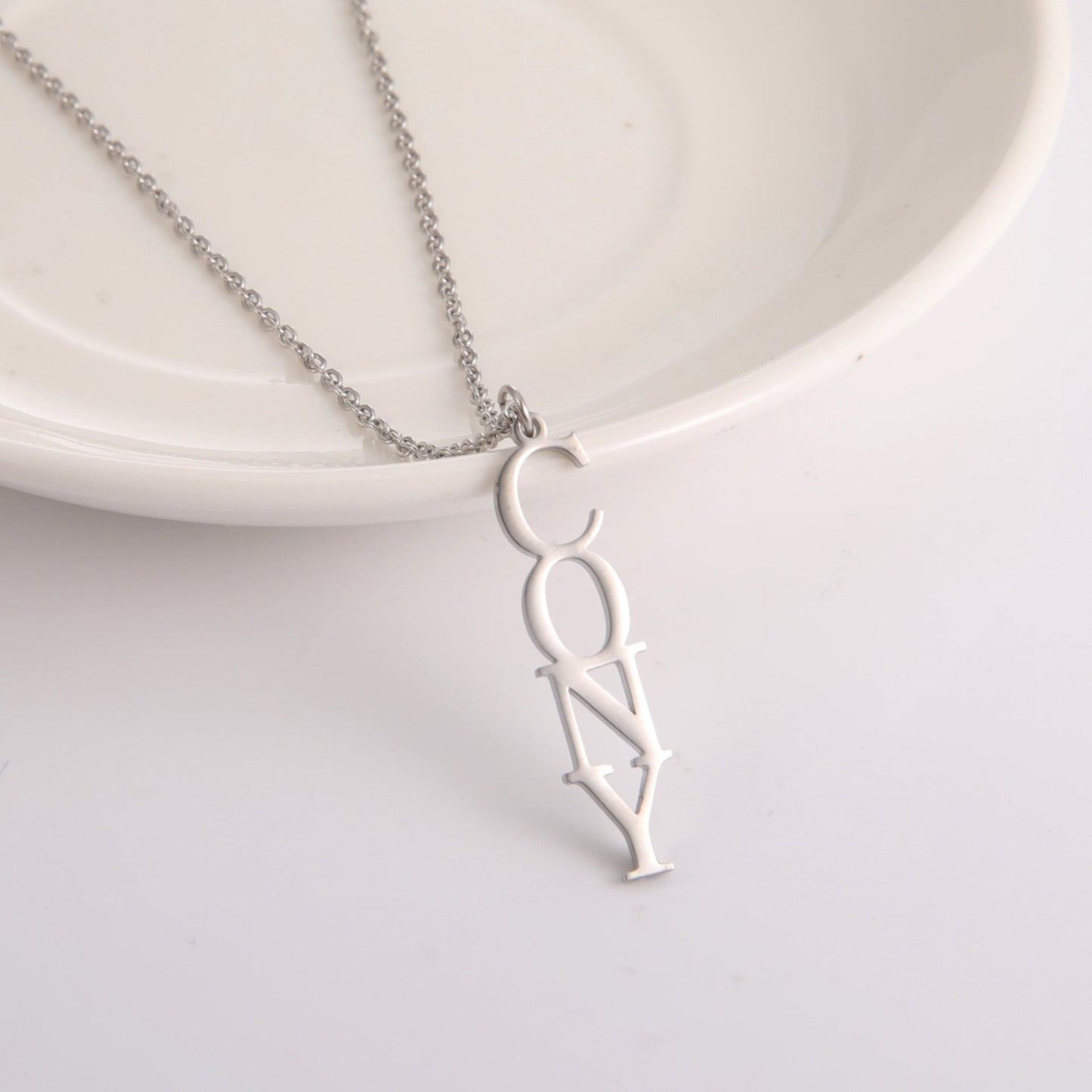 Anna Customizable Letter Name Pendant Necklace