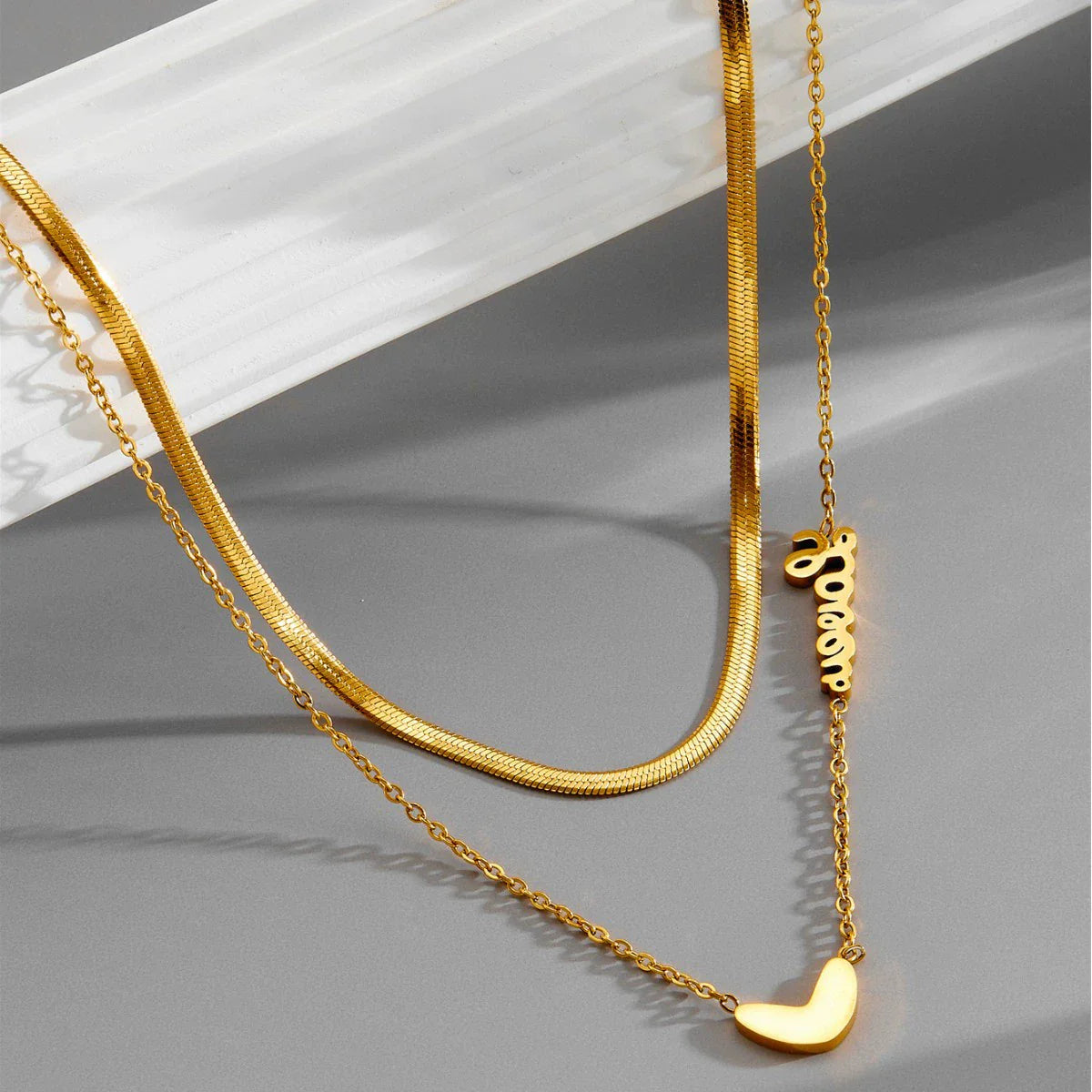 Heart Love Double Layer Necklace - Minimalist Unisex