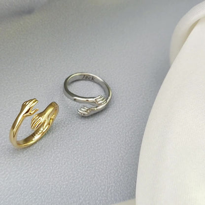 Anna Couple Engraved Open Ring