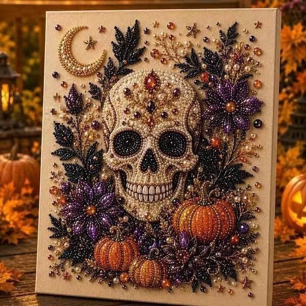 👻✨ Halloween Pearl Art DIY Kit – Turn Tiny Pearls into Spooky-Cute Magic