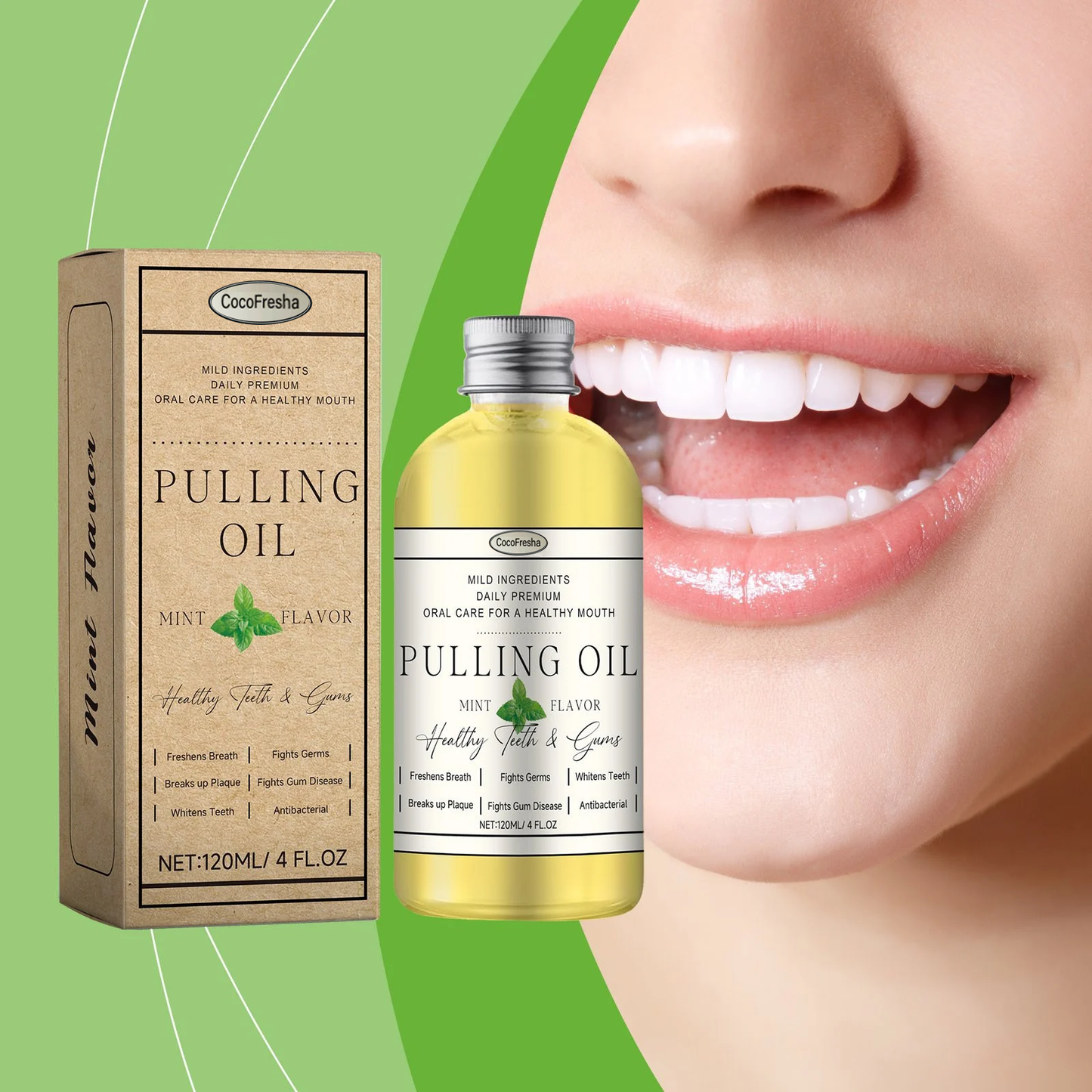 POWERFUL ORGANIC COCONUT + PEPPERMINT PULLING OIL