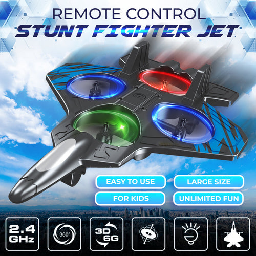 Remote Control Stunt Fighter Jet for Kids