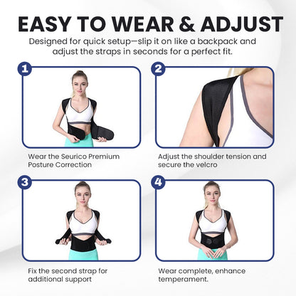 Seurico™ Premium Posture Corrector – Straighten Your Spine & Relieve Pain Instantly