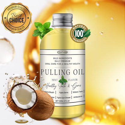 🎄 Holiday Sale Extravaganza: Enjoy 50% Off! 🎁  POWERFUL ORGANIC COCONUT + PEPPERMINT PULLING OIL 4 OZ (✨ Advanced Formula for Fresher Breath and Healthier Gums ✨)