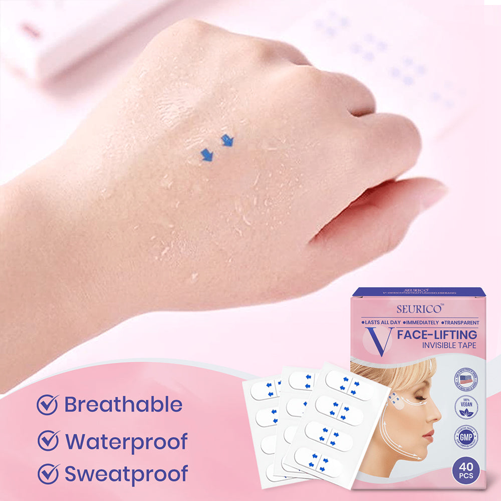Seurico™ V-Face Lifting Adhesive Tape — Discreet, Waterproof Face Slimming Strips