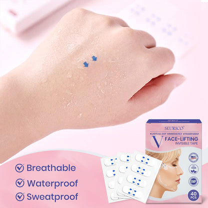 Seurico™ V-Face Lifting Adhesive Tape — Discreet, Waterproof Face Slimming Strips