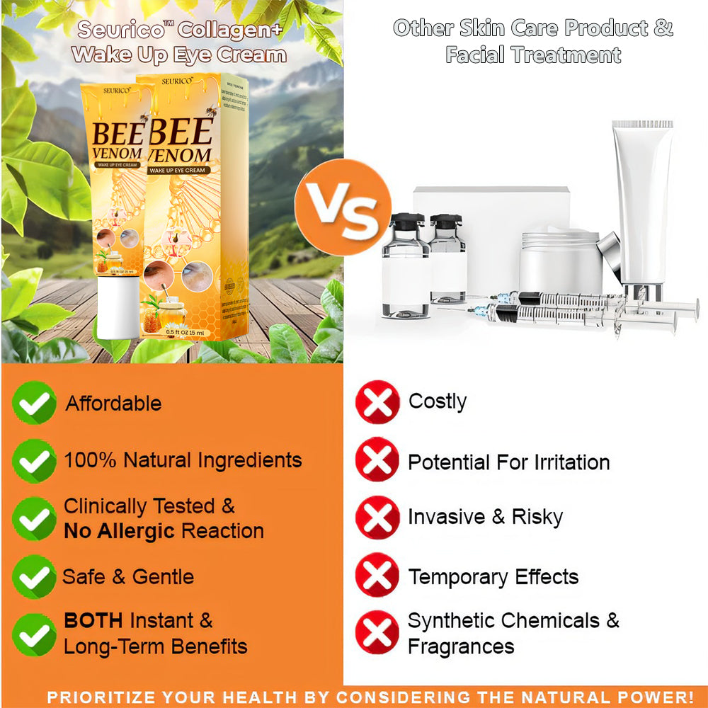🏆 Seurico™ Collagen+ Bee Venom Anti-Sagging Lifting Wake Up Eye Cream 🐝