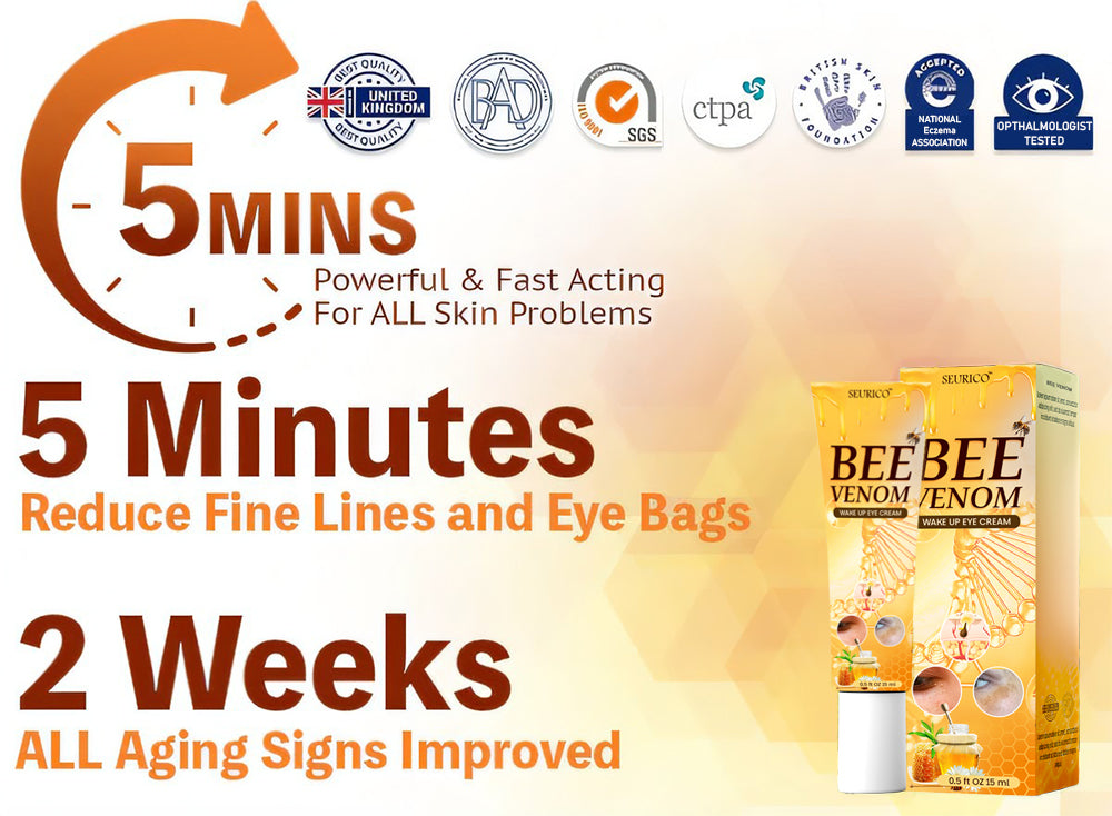 🏆 Seurico™ Collagen+ Bee Venom Anti-Sagging Lifting Wake Up Eye Cream 🐝