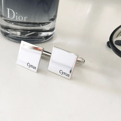 Kya Square Sterling Silver Cufflinks [One Pair]