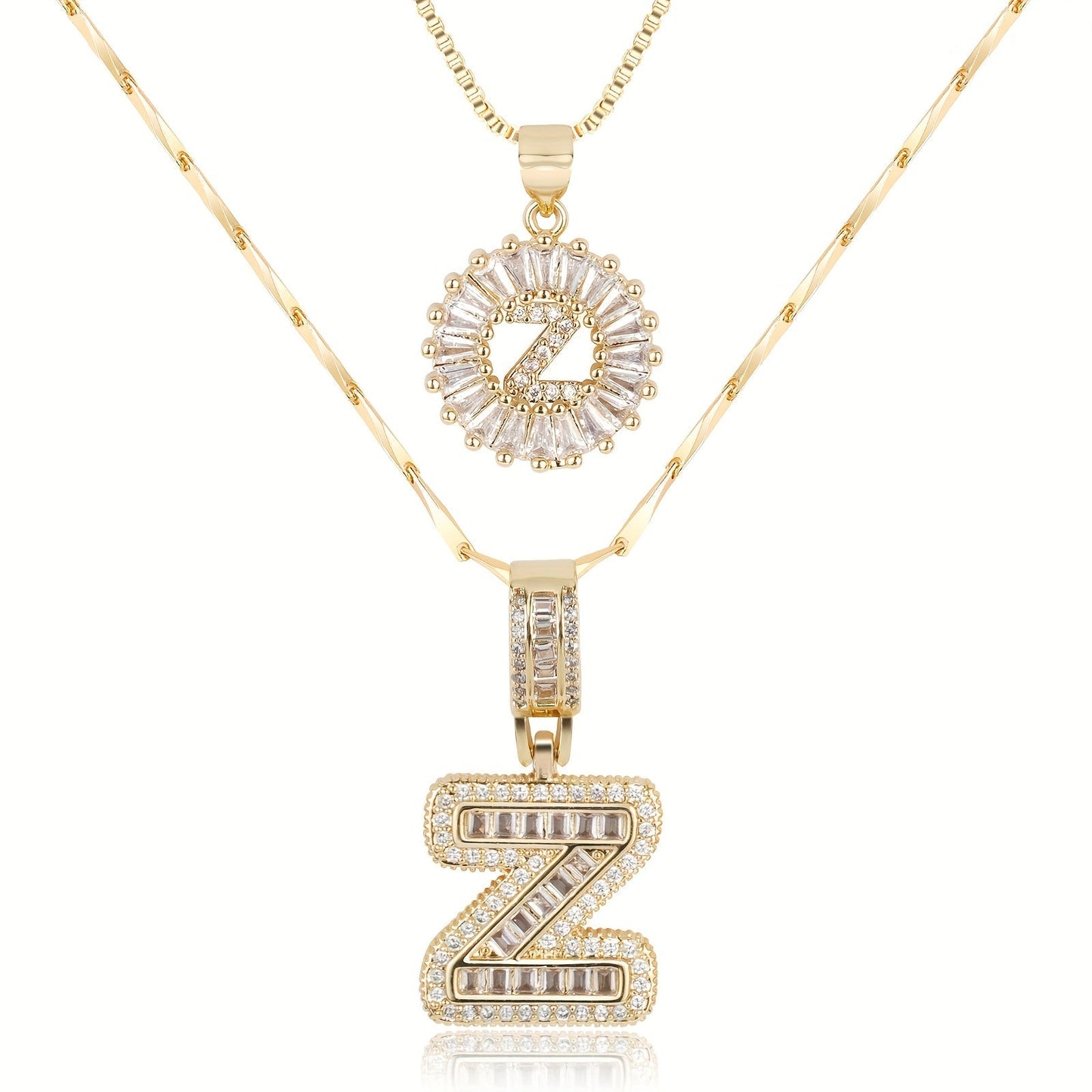 BUY 1 GET 1 FREE(2 Pack)--Diamond Letter Initial Necklaces--50% OFF until 23:59!