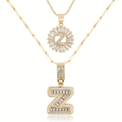 BUY 1 GET 1 FREE(2 Pack)--Diamond Letter Initial Necklaces--50% OFF until 23:59!