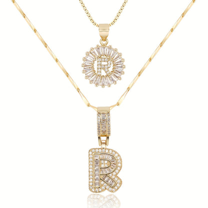 BUY 1 GET 1 FREE(2 Pack)--Diamond Letter Initial Necklaces--50% OFF until 23:59!