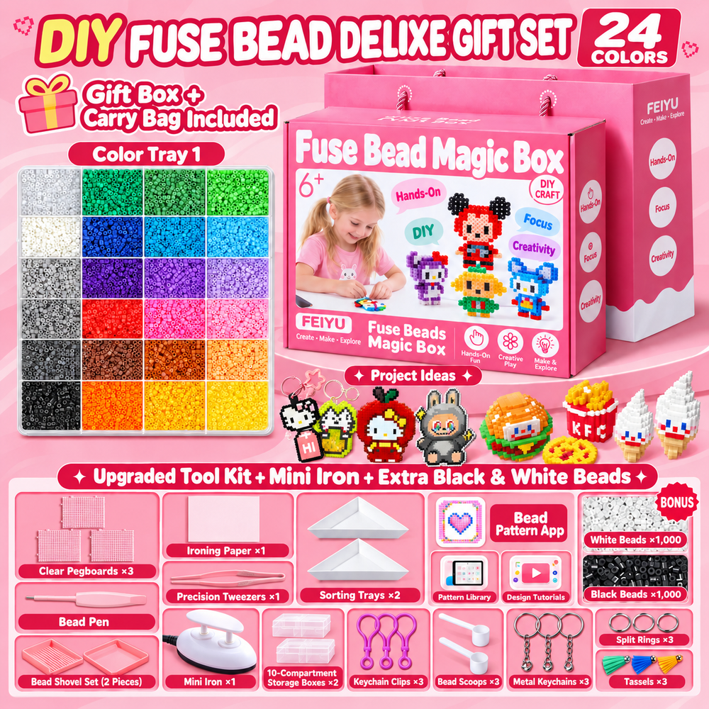 24-color fuse bead gift kit