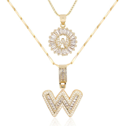 BUY 1 GET 1 FREE(2 Pack)--Diamond Letter Initial Necklaces--50% OFF until 23:59!