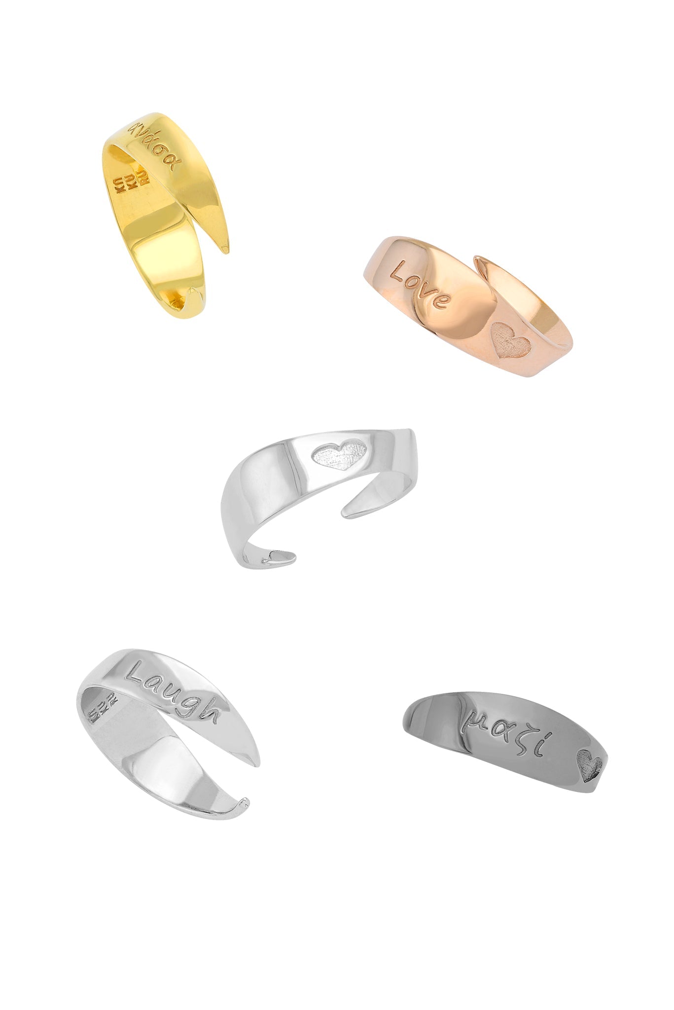Arely Large Personalized Agape Ring