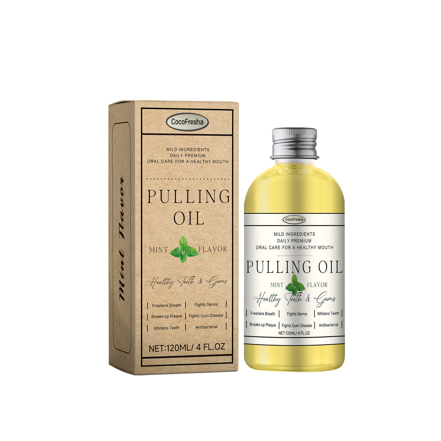 POWERFUL ORGANIC COCONUT + PEPPERMINT PULLING OIL