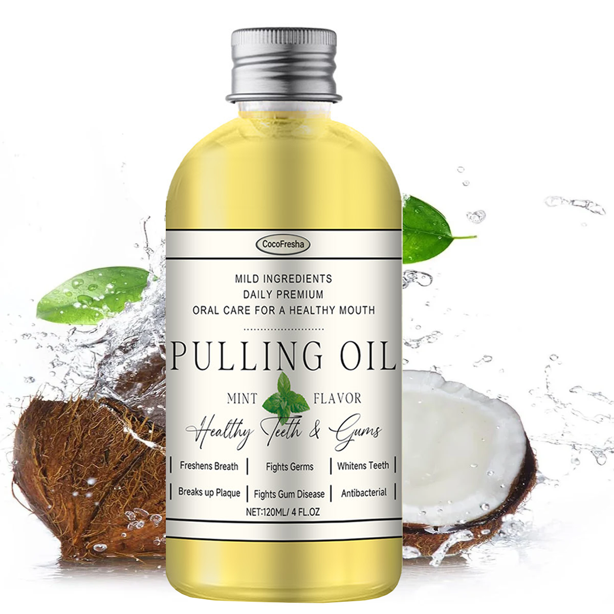 POWERFUL ORGANIC COCONUT + PEPPERMINT PULLING OIL